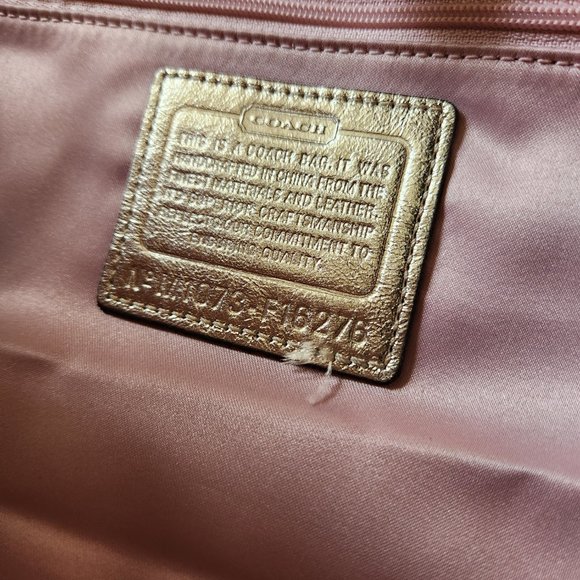 Vintage Coach Bleeker Floral Applique Satchel Handbag Purse - Picture 12 of 12